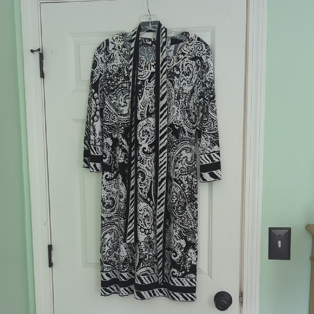 Alfani Black and White Patterned Dress
